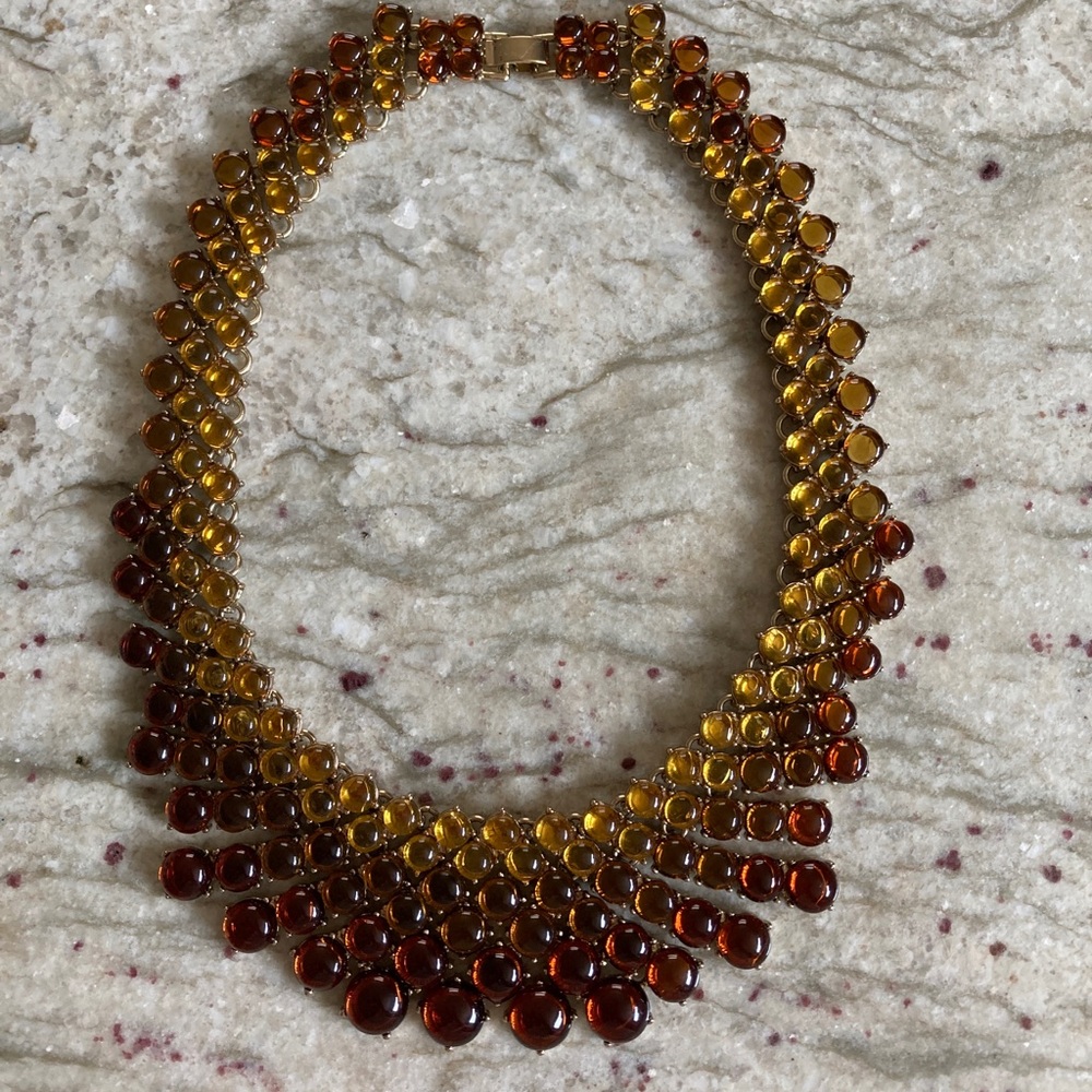 Banana republic amber gold necklace